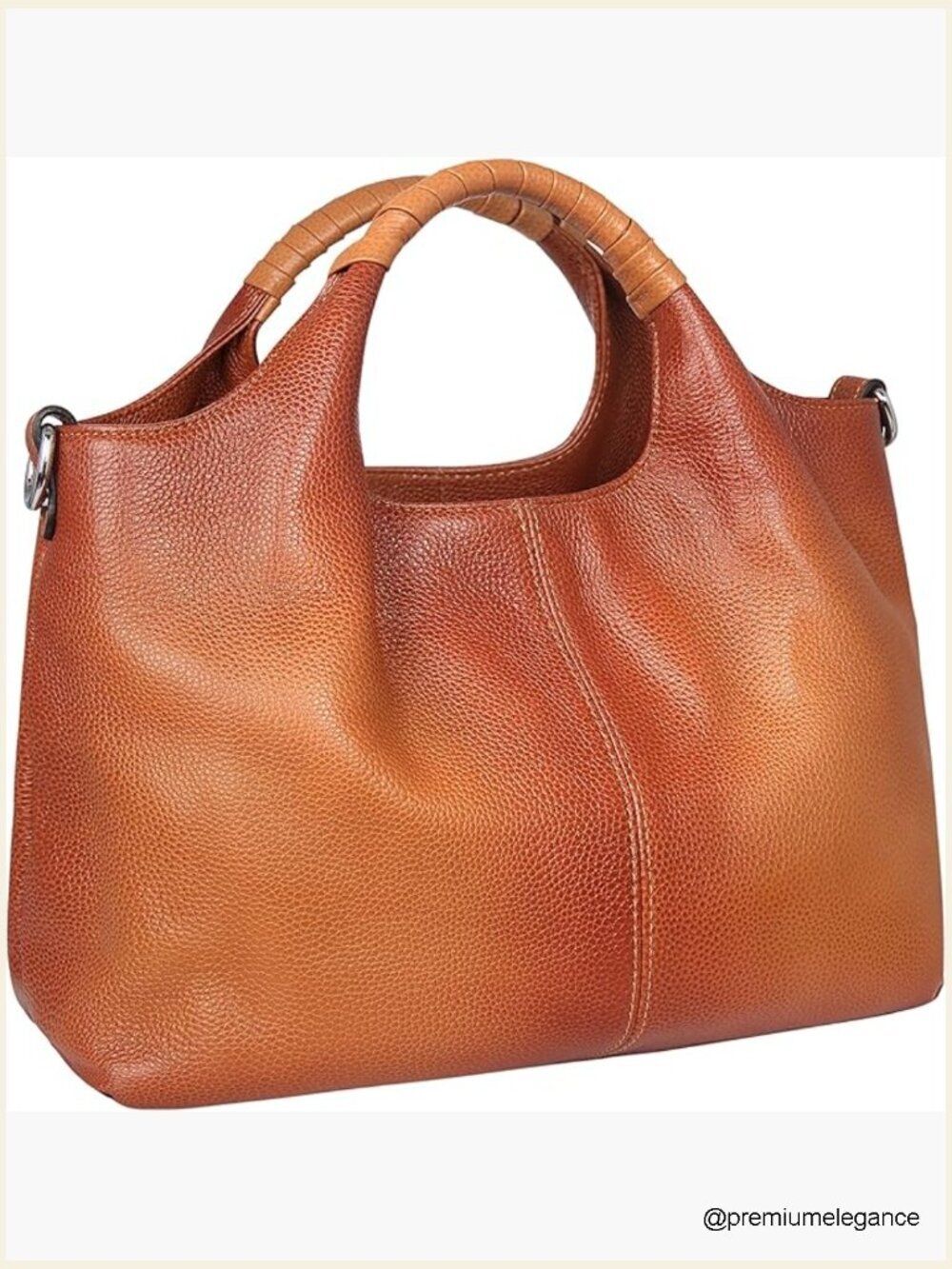 Genuine Leather Satchel Crossbody Tote Handbag Top Handle Purse